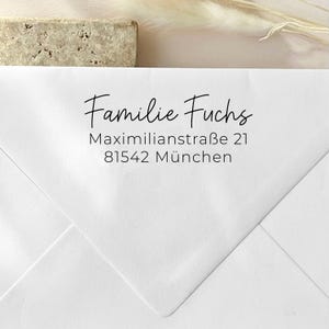 Personalisierter Stempel mit Adresse | Geschenk zur Hochzeit und zum Umzug | Adressstempel | Textstempel mit Adresse