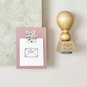 Stempel Brief mit Herz, Motivstempel Briefumschlag