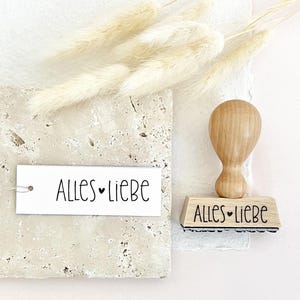 Stempel "ALLES LIEBE" | DIY Holzstempel für Geschenke & Karten