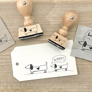 Stempel DACKEL | Stempel Hund | Kindergeburtstag | Schulanfang | Dachshund | Dackel mit Herz