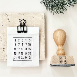 Stempel Adventskalenderzahlen | Weihnachtsstempel Adventskalender