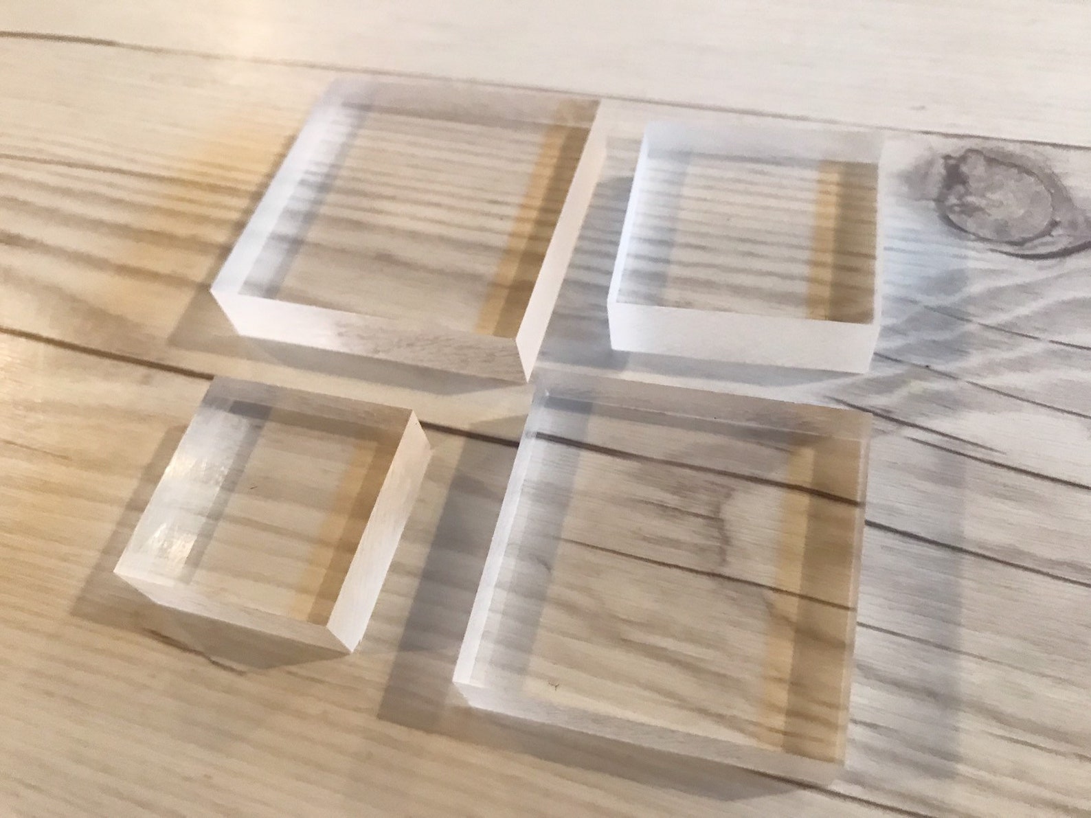 Square Acrylic Block Clear Stamp Block Clear Stamping Block Etsy