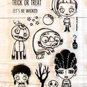 Halloween stamps, halloween stamp set, witch stamps, pumpkin stamps, bats, spider, cauldron stamps, moon, cat stamps, halloween planner