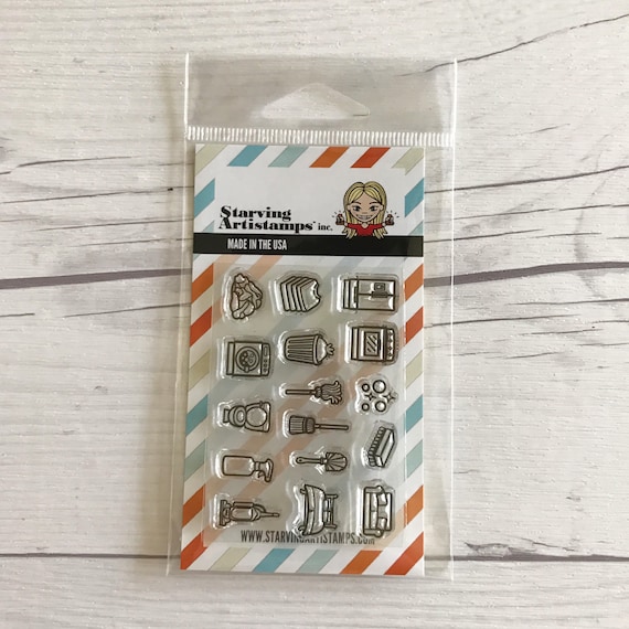 Chore Stamps, Housework Planner Stamps, Planner Sets, Planner Accessories,  Cleaning Stamps, Bullet Journal Stamps, Clear Planner Stamps, 