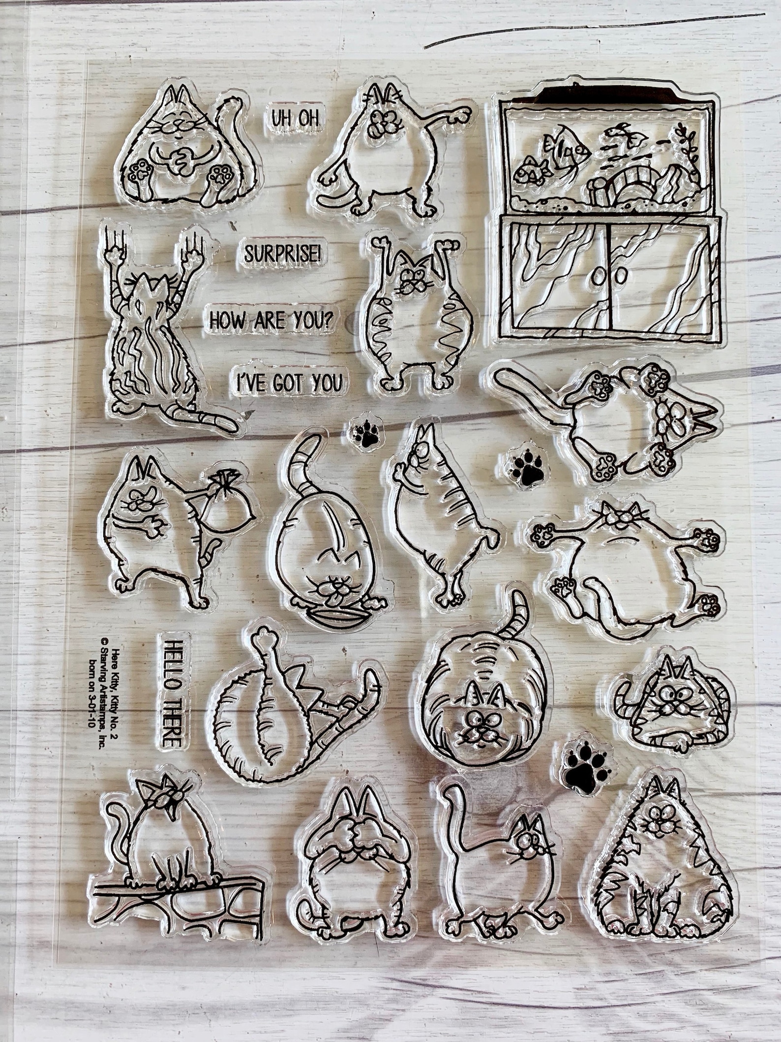 Cat stamps cat stamp set kitten stamps kitty stamps Etsy
