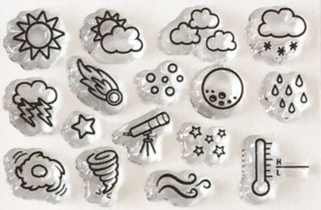 Planner Stamps, Weather Stamps, Planner Stamp Sets, Bullet Journal