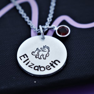 Unicorn Necklace Personalized Unicorn Jewelry Gift Little Girl Birthday Gift Personalized Unicorn Necklace Unicorn Jewelry for Girls