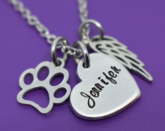 Pet Memorial Jewelry, Personalized Dog loss Gifts Necklace, Cat Remembrance, Fur Baby, In Memorial