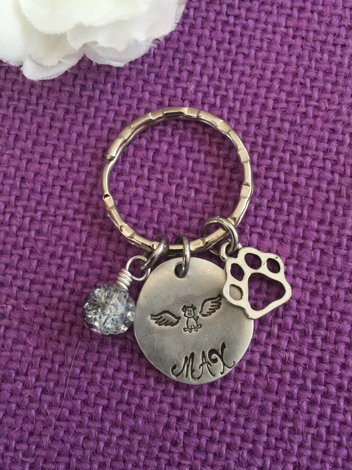 Pet Memorial Jewelry Pet Memorial Keychain Cat Keychain Etsy