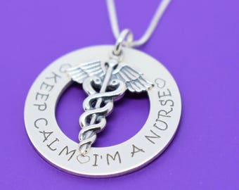 Nurse Necklace - Nurse Gift - Graduation  Gift - Silver Nurse Jewelry - Nurse Gift - Nurse Jewelry - Necklace