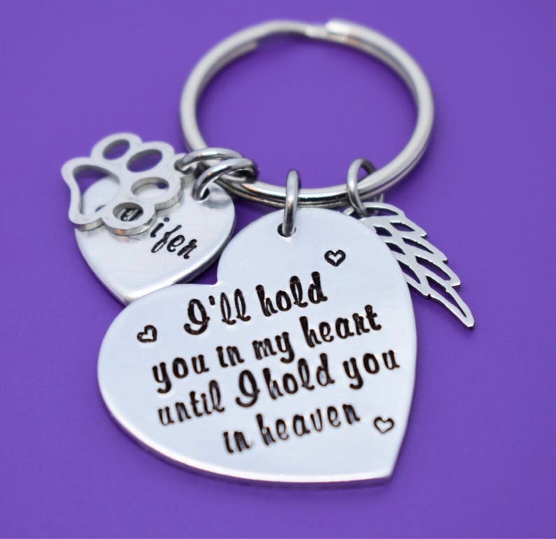 Pet Memorial Gift Personalized Pet Loss Gifts Keychain Dog Etsy
