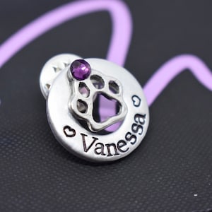 Name Personalized Vet Tech Gift, Pin Veterinarian, Pet Lovers, Animal lover collar pin, brooch, Pin for veterinary medicine