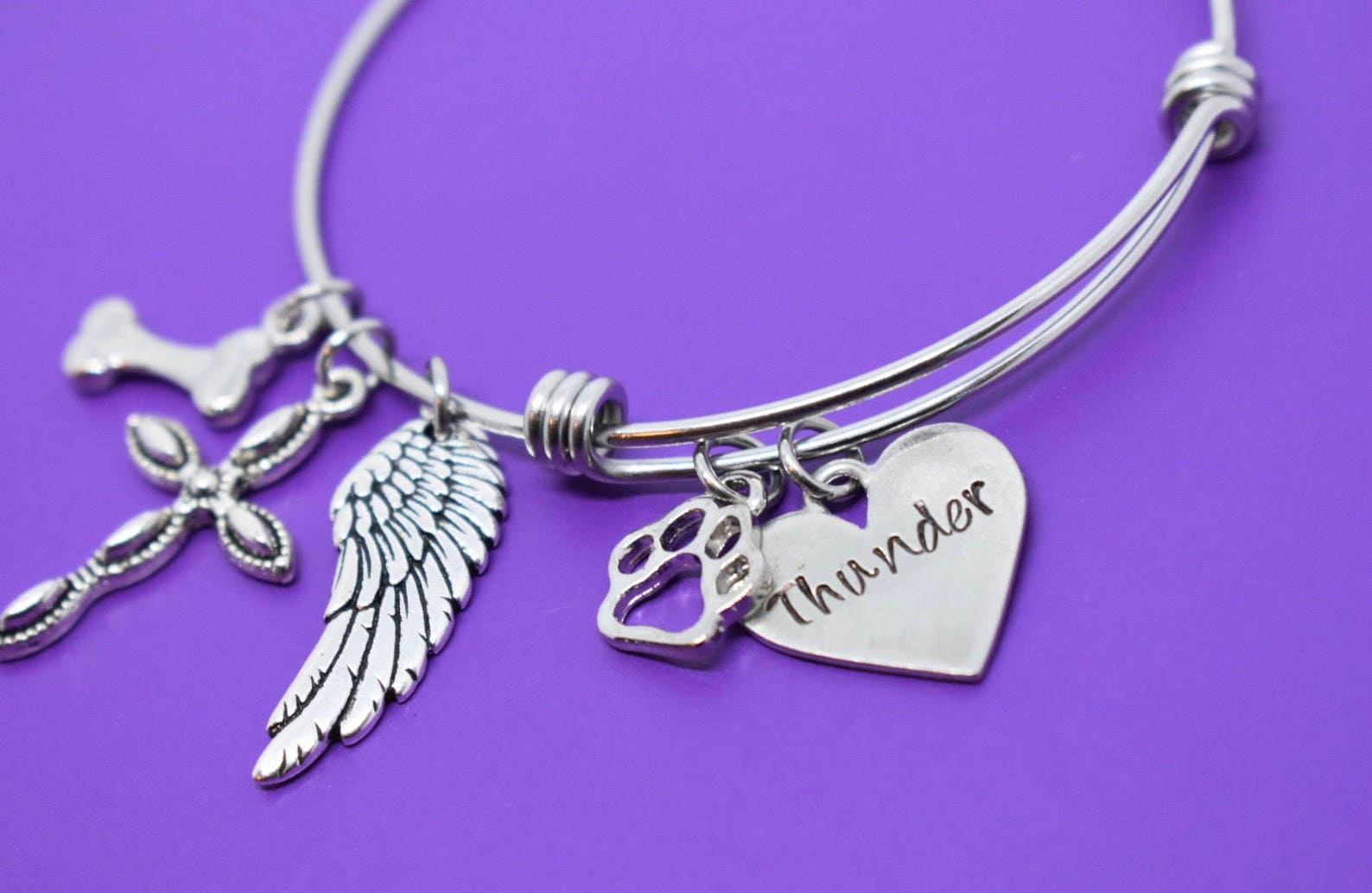 Pet Memorial Jewelry Dog Memorial Bracelet Pet Loss Gift Etsy