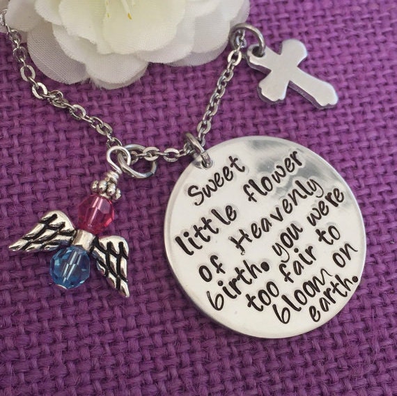 Items similar to Miscarriage Necklace  Miscarriage Jewelry  Infant