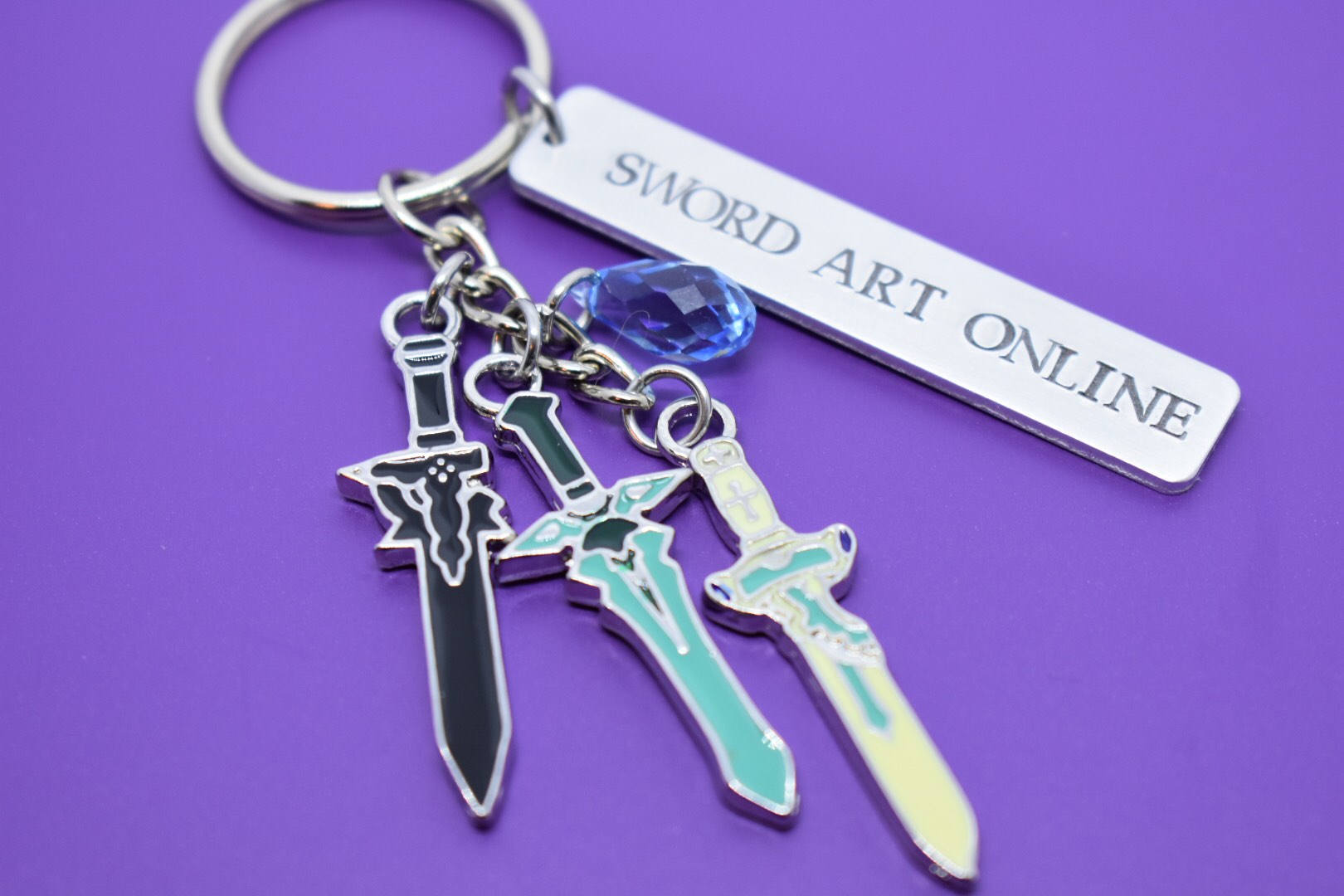 Sword Art Online Keychain Kirito Asuna Yuis Heart SAO Etsy