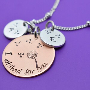 Mom Necklace - Mother's Day Gift - Personalized Mom Necklace Dandelion Wish Necklace, Kids Necklace - Family Jewelry - Gift for Mom - Mom