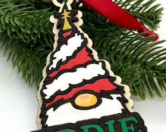 Gnome ornament personalized, hand painted, name ornament, gift for gnome lover