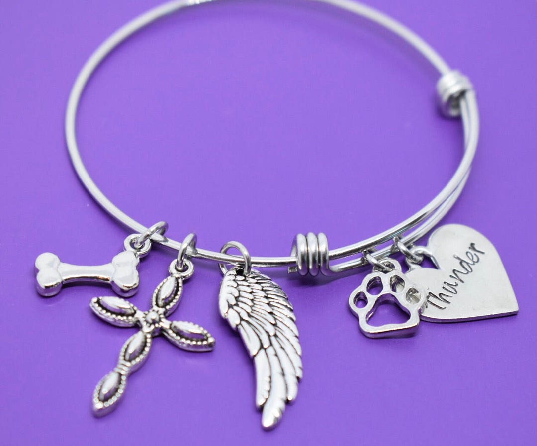 Pet Memorial Jewelry Dog Memorial Bracelet Pet Loss Gift Forever in My ...