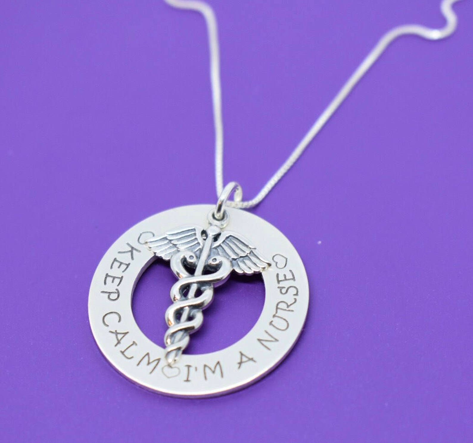 Nurse Necklace Nurse Gift Graduation Gift Silver Nurse - Etsy