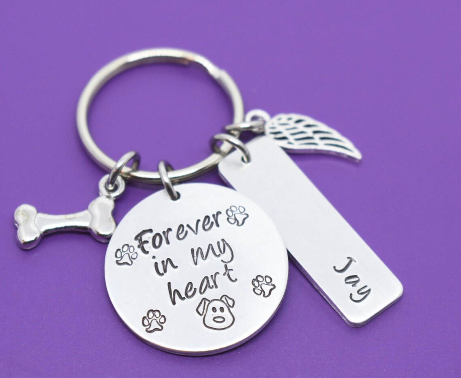 Personalized Pet Memorial Jewelry, Dog Sympathy Gift Keychain, Cat Loss ...