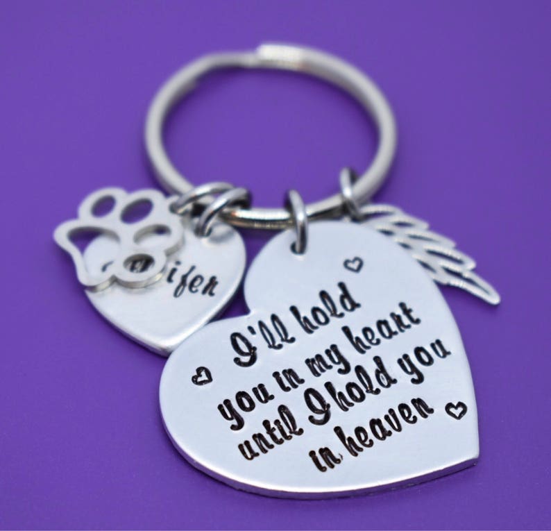 Pet Memorial Gift Personalized Pet Loss Gifts Keychain Dog Etsy