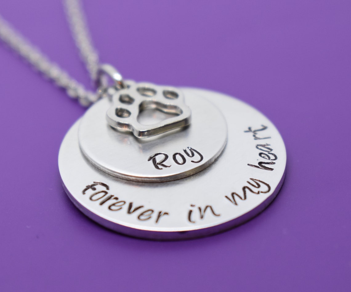 Personalized Pet Memorial Jewelry Dog Memorial Necklace Etsy