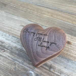 Valentine’s gift Personalized ring box for wedding, proposal engagement case custom, heart ring box,  bearer, wedding anniversary