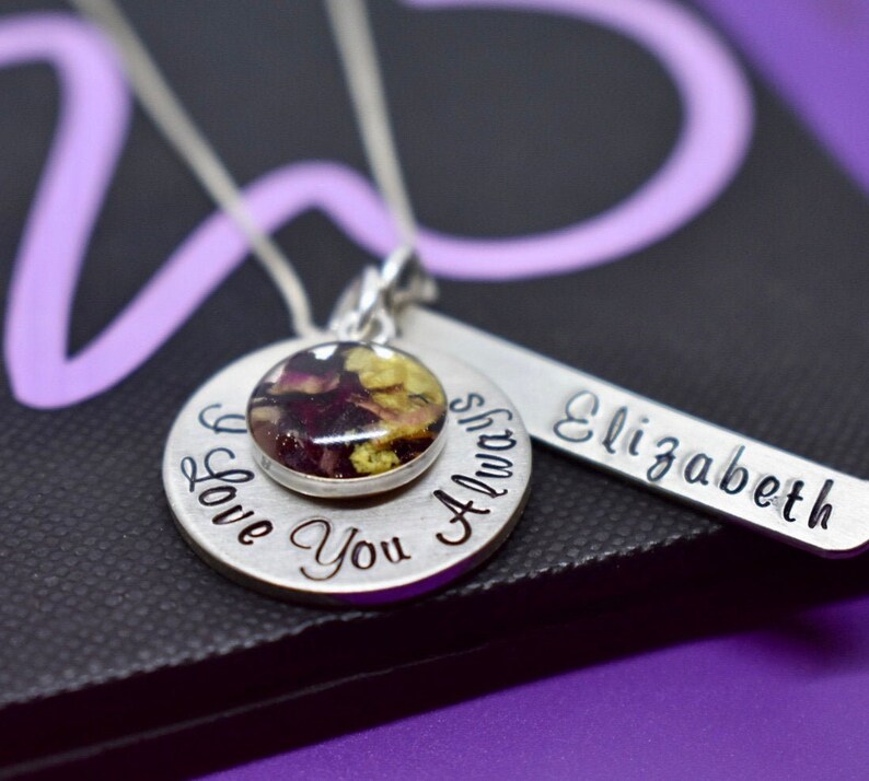 Funeral Flower Keepsake Necklace Sterling Silver Etsy