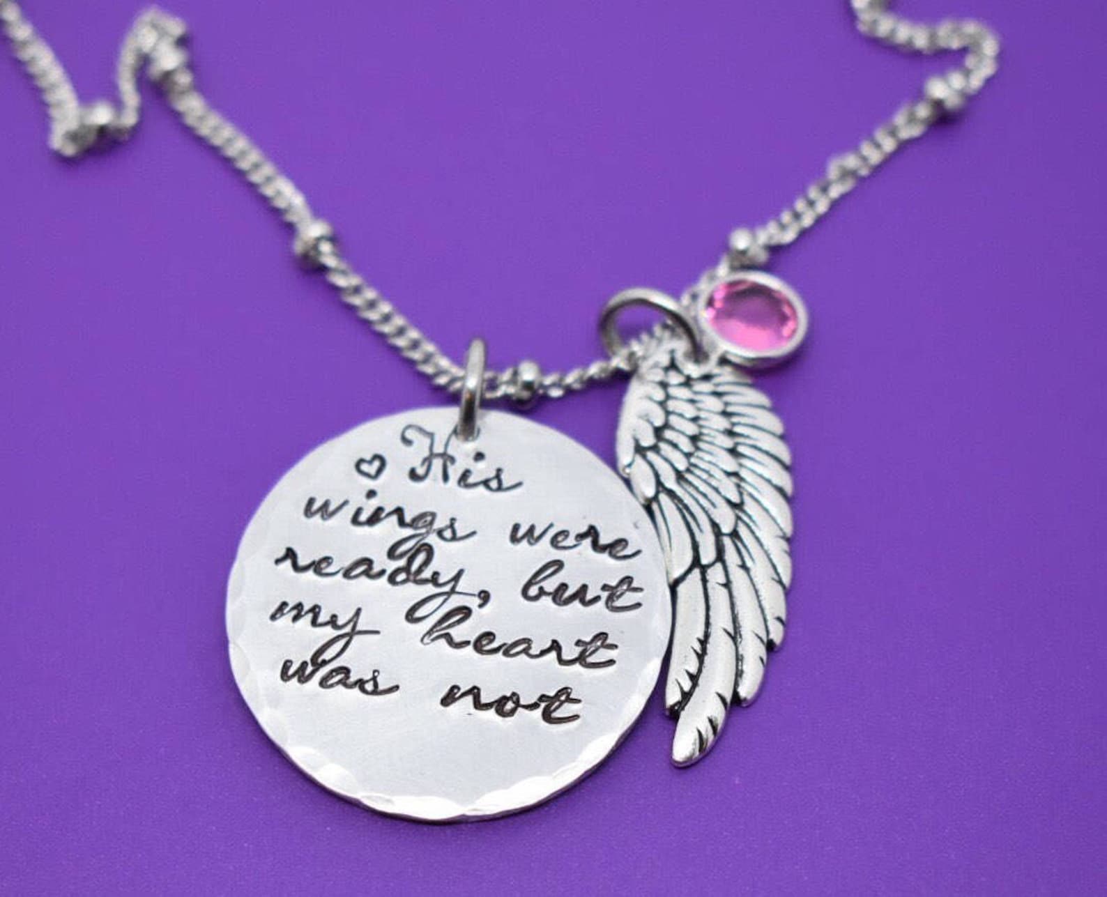 Memorial Jewelry Dad Sympathy Gift Remembrance Necklace His Etsy