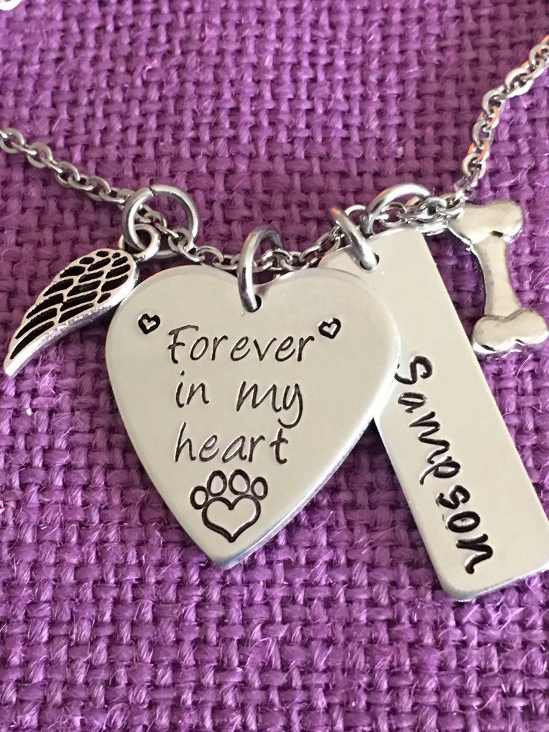 Pet Memorial Jewelry Dog Memorial Necklace Pet Loss Gift Etsy