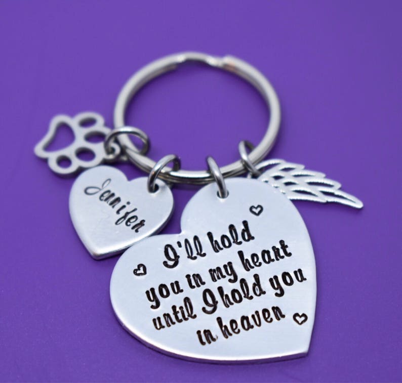 Pet Memorial Gift Personalized Pet Loss Gifts Keychain Dog Etsy