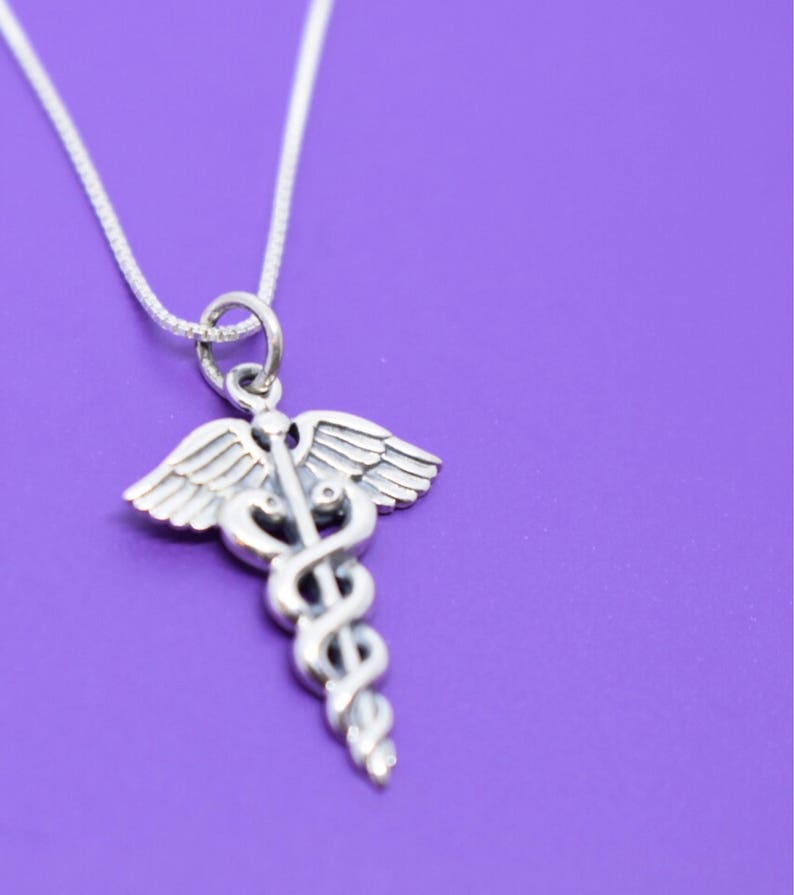 Caduceus Necklace Nurse Gift Doctor Gift Medical - Etsy