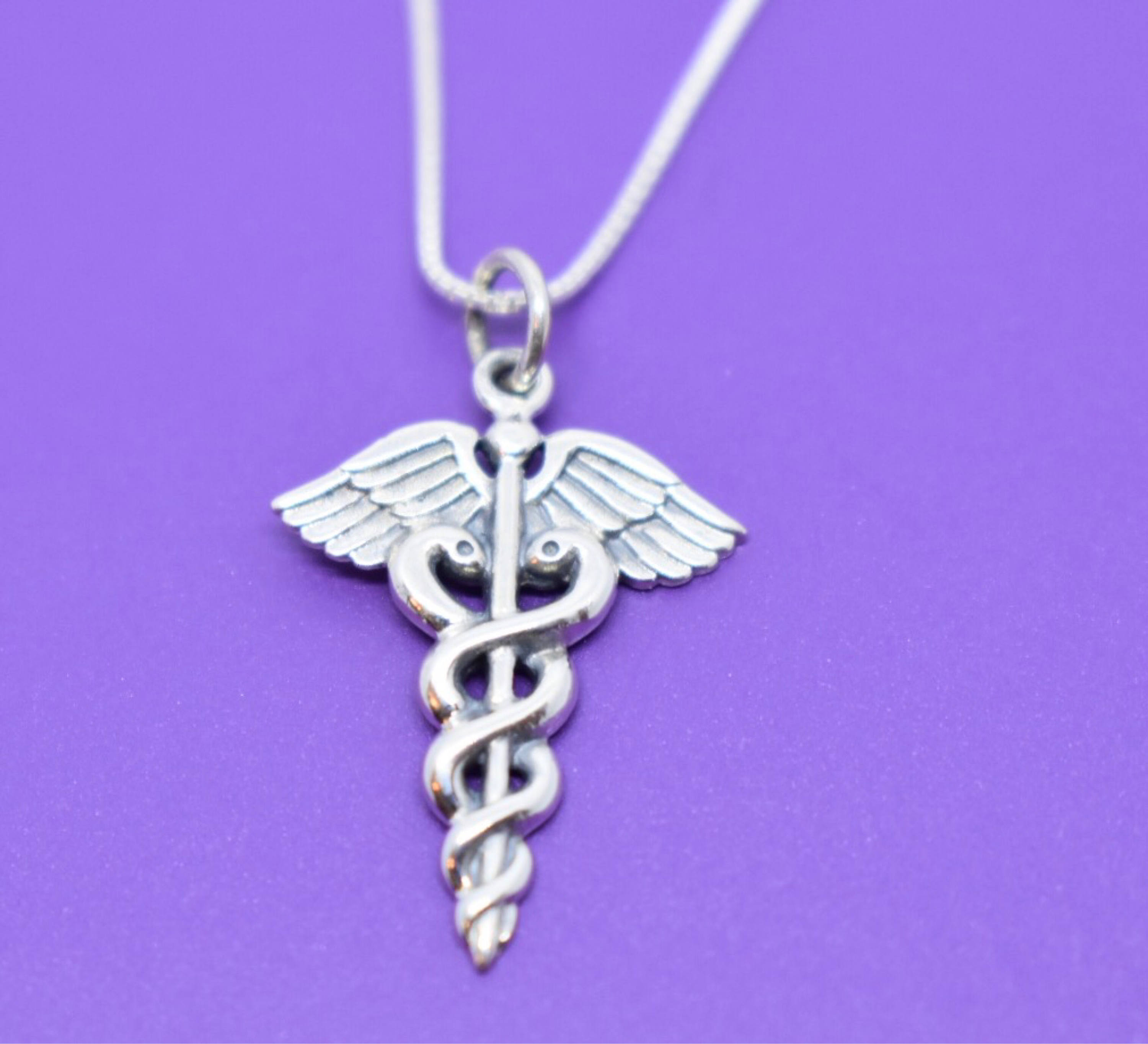 Caduceus Necklace Nurse gift Doctor gift Medical | Etsy