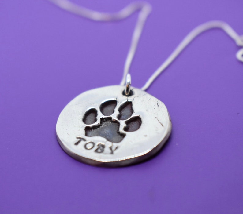 Actual Paw print necklace Pet memorial Jewelry Dog nose Etsy