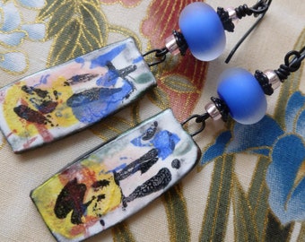 Summer's Day Dangles Classy Contemporary Ceramic Earrings JosephineBeads taneres Northernblooms Unique Handcrafted Gift For Her