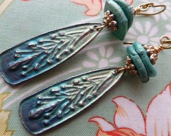 Spring Showers, Boho Organic Ceramic Dangles, OOAK Handmade, Unique Gift For Her, KiyoiDesign, AtHomeInTaos, Northernblooms