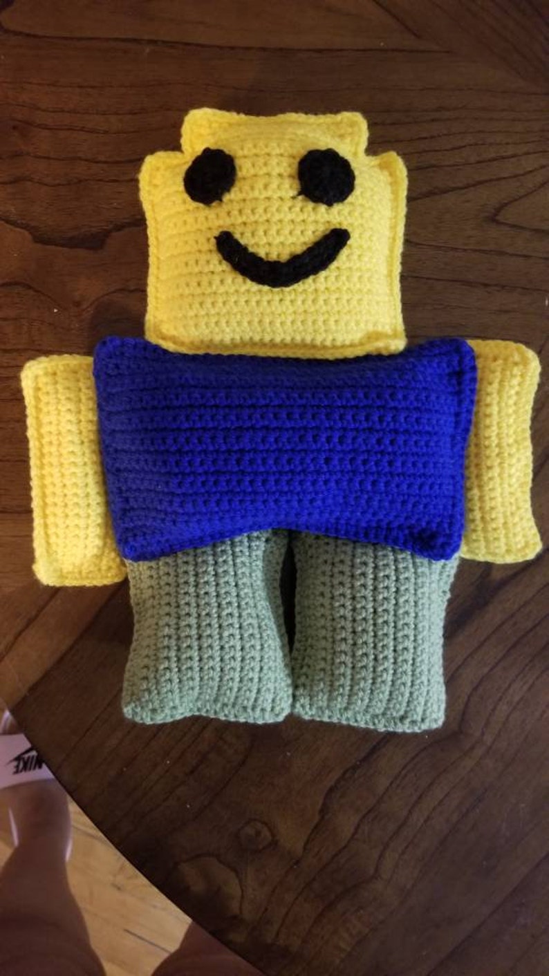 Detachable Block Buddy Roblox Noob inspired doll Interactive Etsy