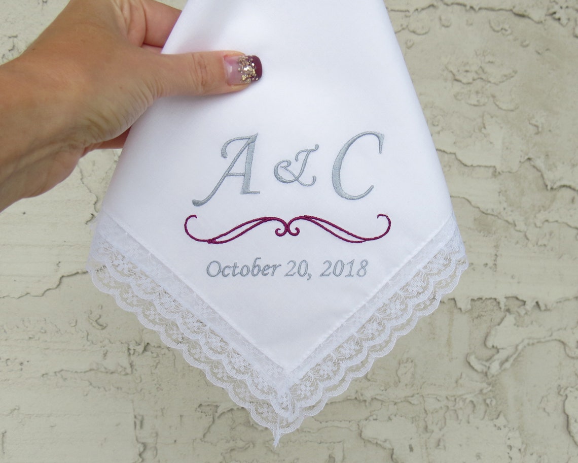 Monogram Handkerchief Embroidered | Etsy