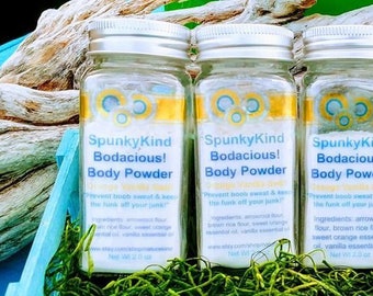 Bodacious! Body Powder, natural body powder, talc free powder