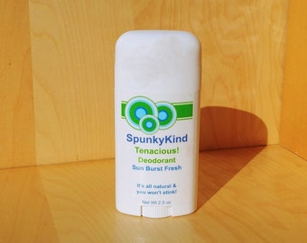 Natural Vegan Deodorant: Tenacious! Sun Burst Fresh, Aluminum Free