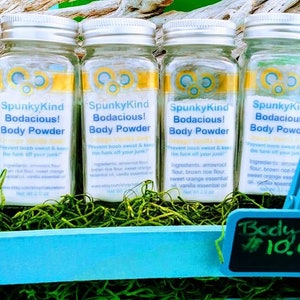 Bodacious! Body Powder, natural body powder, talc free powder