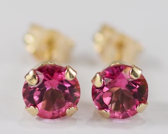 Topaz Square Crystal Earrings Pink Topaz Earrings Princess Cut Pink Topaz Earrings Sagittarius Star Sign