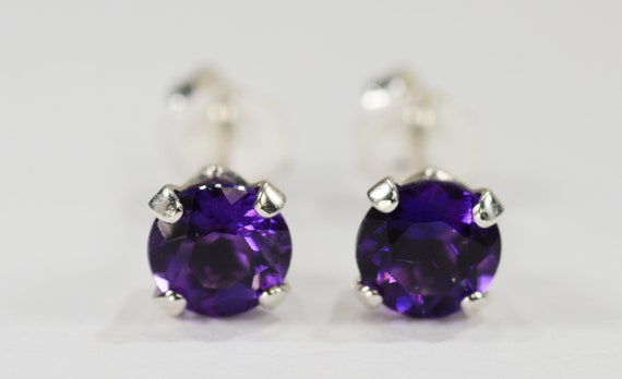 Amethyst .925 Sterling Silver Setting~5mm Round~Genuine Natural Mined
