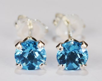 Genuine Sleeping Beauty Turquoise 14k Gold Earrings Blue - Etsy