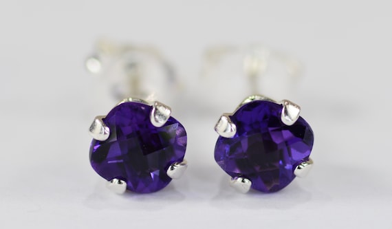 Amethyst .925 Sterling Silver Setting~5mm Cushion~Genuine Natural Mined