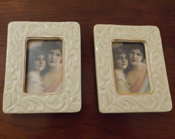 Vintage Pair Lenox Porcelain Picture Frames, Decor, Gift Etsy
