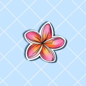 Plumeria Sticker | flower sticker | laptop decoration | gardening sticker | tumbler sticker | car sticker