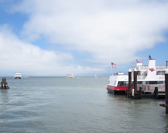 Foto von Fisherman Wharf San Francisco California Harbour Segelfoto, Wanddekoration Geschenke Zuhause Dekoration, Wandkunst, Get Well, Abschiedsgeschenk