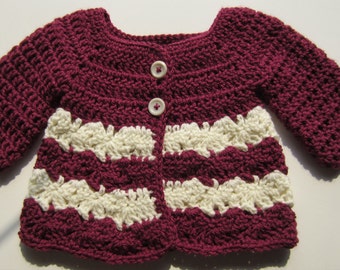 Crochet baby sweater | Etsy