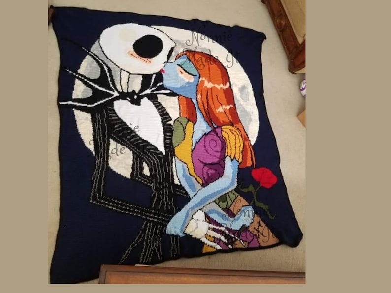 Jack and Sally Crochet Throw Graph Pattern / Crochet Graph Pattern
